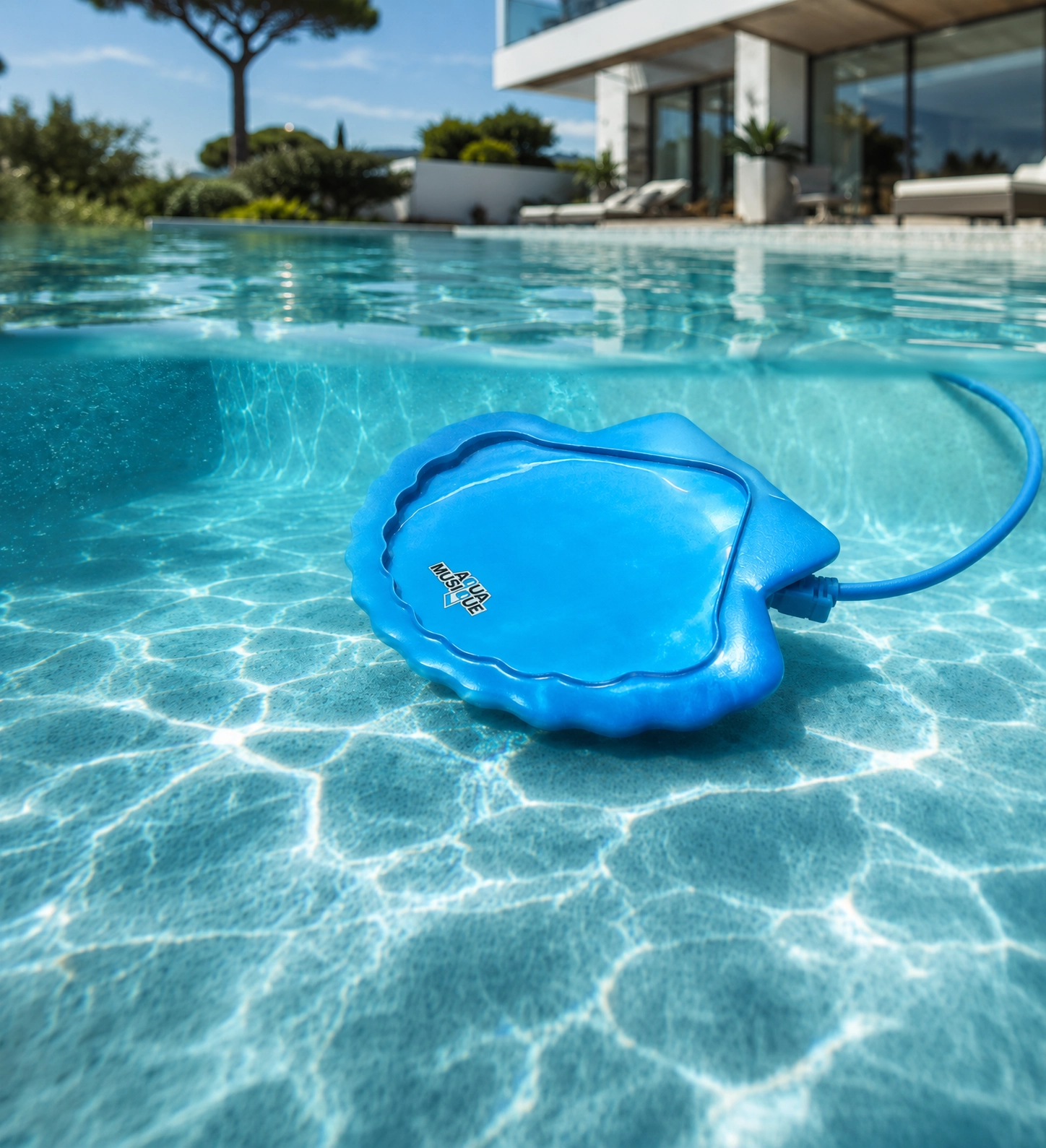 Enceinte subaquatique Aquamusique pour piscine-coquillage